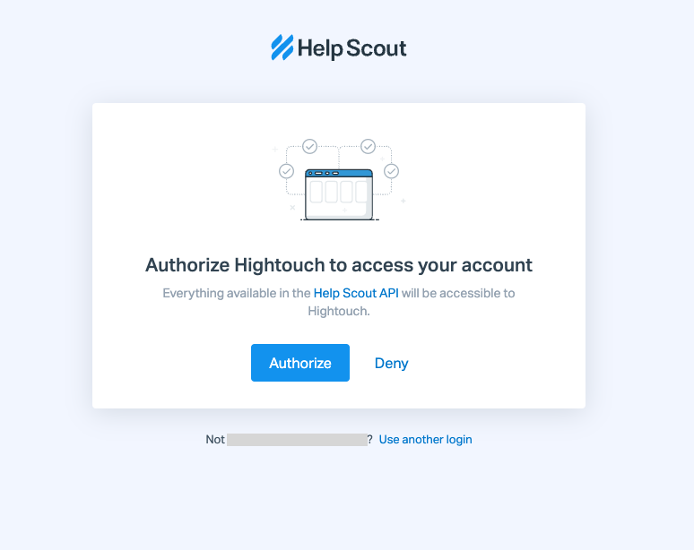 Authorizing Help Scout in Hightouch